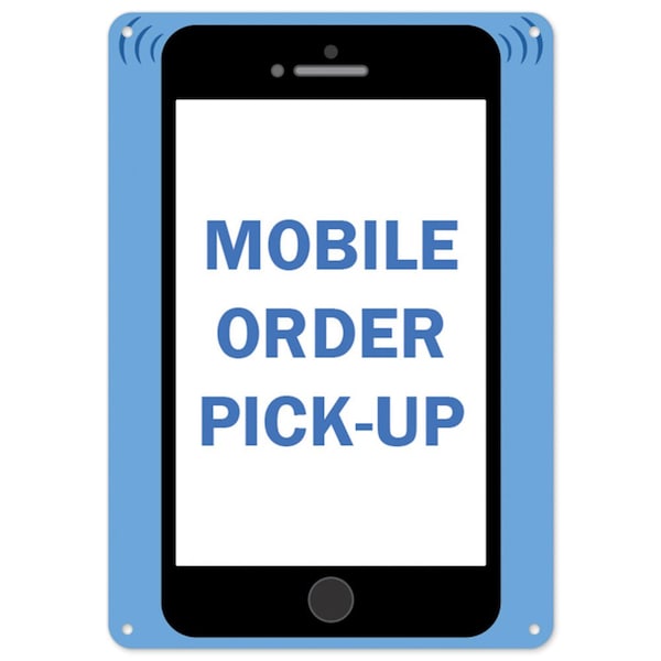 Public Safety, 18" Height, Rigid Plastic, 24" x 18", Mobile Order Pick Up, Mobile Order Pick Up
